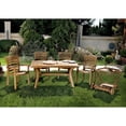 thumbnail image 3 of Compamia Marina Patio Dining Arm Chair in Teak Brown, 3 of 3