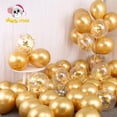 thumbnail image 2 of Globo transparente de lentejuelas doradas, globos de helio de látex de Metal cromado, decoración de fiesta de cumpleaños, boda, Baby Shower, 12 pulgadas, 2 of 4