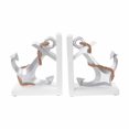 thumbnail image 1 of Sagebrook Home S/2 Serre-Livres en Polyrésine de 7 Po, Argent/blanc, 1 of 3