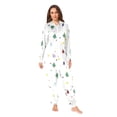 thumbnail image 3 of 1 Piece Adult Onesie Pajamas Cozy & Loose-Fit Sleepsuit Loungewear with Pockets Cute Christmas-themed Background XX-Large, 3 of 7
