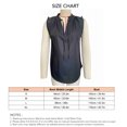 thumbnail image 2 of Top con cuello en V y cordones para mujer, jersey informal holgado sin mangas, blusa femenina a la moda, color negro L, 2 of 2