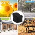 thumbnail image 6 of YEERSWAG 2pcs Patio Chair Covers, 32\"L X 37\"W X 36\"H Waterproof Outdoor Lawn Armchair Protector Covers,600D Heavy Duty Oxford Fabric UV Wind Snow Resistant with Drawstring & 4 Corner Buckles,Black, 6 of 8