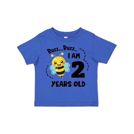 

Inktastic Buzz Buzz I Am 2 Years Old Cute Bee Gift Toddler Boy or Toddler Girl T-Shirt