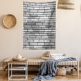 thumbnail image 2 of Grey Tapestry, Illustration of Brick Wall Contemporary Artprint 3d Style Vision Modern and Shabby Design, Wall Hanging for Bedroom Living Room Dorm Decor, 40W X 60L Inches, Gray, by Ambesonne, 2 of 5