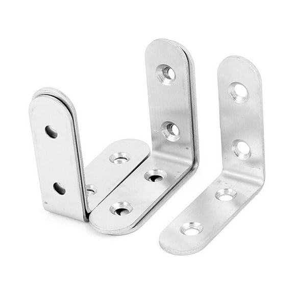 5Pcs L Shape 90 Degree Shelf Support Corner Brace Metal Angle Bracket 50 x 50mm
