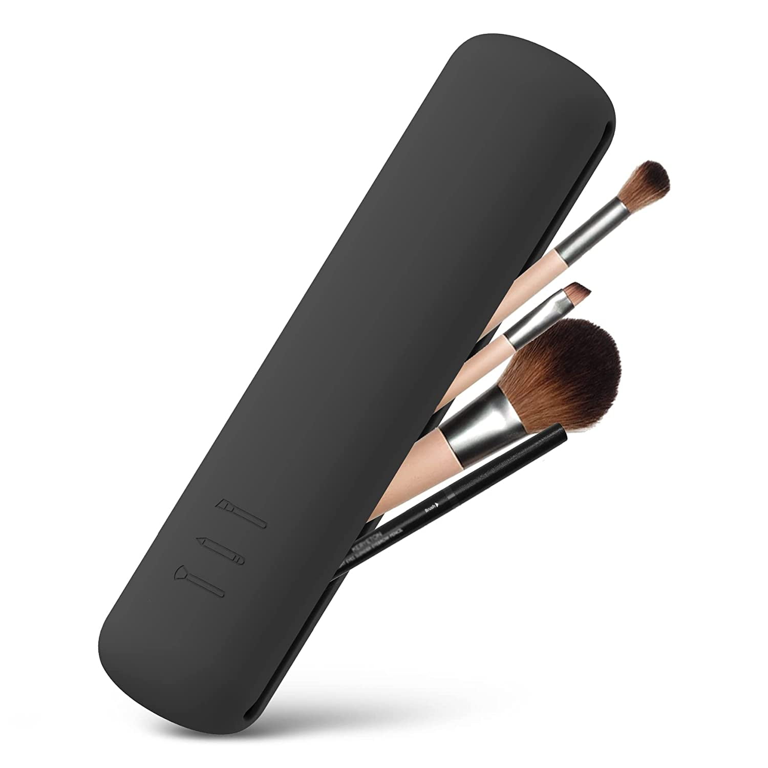 1pc Travel Makeup Brush Holder, Portable Modern Silicone Makeup