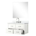 thumbnail image 3 of 36" Bath Vanity With White Quartz Top & Faucet, 34" Mirror, 22" Depth 36x22, Top, 34 In. Assembled, 3 of 5