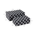thumbnail image 3 of Checkered Decorative Box for Home Decor - Modern Keepsake and Jewelry Storage Boxes with Lids for Living Room - Contemporary Resin and Wood Organizer for Bedroom - Set of 2, 5", 4", Black & White, 3 of 10