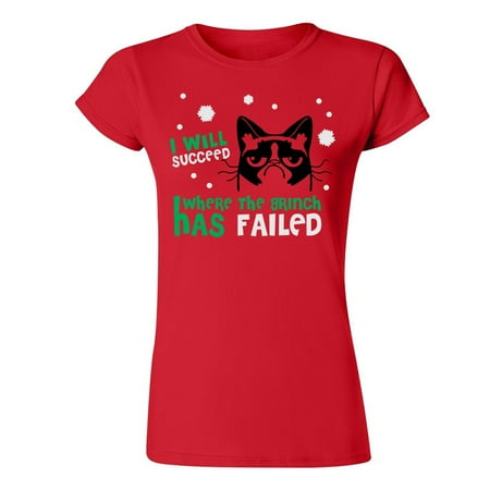 Grumpy Cat "I Will Succeed Where the Grinch has Failed" Holiday Shirt