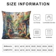 thumbnail image 5 of BANET  Modern Decorative Pillow Covers  Town Street Scenery Throw Pillow Covers Colorful Flowers Square Pillowcase Nordic Style Farmhouse Cushion Case for Couch Sofa Bed Patio 22x22in, 5 of 5