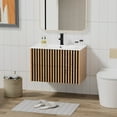 thumbnail image 5 of 30" Single Bathroom Vanity with Integrated Sink Top, Faucet, Drain, Floating Cabinet, 5 of 10
