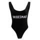 thumbnail image 2 of Bikini Monokini de una pieza con estampado de s para dama de honor Traje de baño de despedida de soltera para boda L Soledad Traje de baño de la mujer, 2 of 10