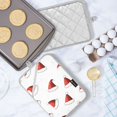 thumbnail image 5 of Yayeee Pot Holders Kitchen Heat Resistant with Pocket 7"x9.8" Cotton Oven Cooking Hot Pads, Cute Santa Hats Pattern, 5 of 7