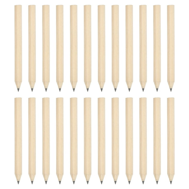 Unique Bargains Half Pencils, Pre-Sharpened, HB Lead, 24 Count