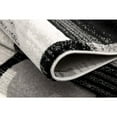 thumbnail image 4 of 2â€™ x 15â€™ Gray Blocks and Rings Runner Rug, 4 of 5