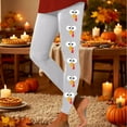 thumbnail image 2 of Fiaer Thanksgiving Womens Leggings Funny Graphic Plus Size Yoga Pants Tummy Control High Waisted Comfy Holiday Workout Trousers Light Gray S, 2 of 5