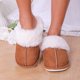thumbnail image 5 of DQrwqpou Pantuflas Térmicas Planas Pantuflas Peludas Antideslizantes para Hombre Mujer (Marrón 44-45), 5 of 8