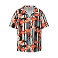 thumbnail image 3 of Goofa Cool Flamingo Printed Men's Casual Short-sleeved Shirt,Lightweight Breathable Button-down,Summer Casual men's top,Versatile Fashion shirt-XX-Large, 3 of 7