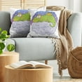 thumbnail image 5 of Ambesonne Dragon Throw Pillow Cover 2 Pack, Nighttime Sleep on a Cloud, 24", White Multicolor, 5 of 5
