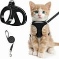 thumbnail image 2 of 2pcs Adjustable Pet Harness & Leash Set, Breathable Mesh Cat Harness With Leash, Pet Supplies For Outdoor Walking, 2 of 9