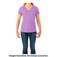 thumbnail image 4 of Playera Fruit of the Loom Talla G Cuello V Básica Lisa Lila, 4 of 4