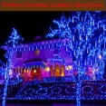 thumbnail image 6 of Kwaiffeo Outdoor Christmas Lights, Meteor Shower Lights 12 Inch Rain Falling Icicle Cascading Lights for Xmas Tree Halloween Decor Wedding Party, Christmas Decorations Outdoor Yard, UL Plug Blue, 6 of 6