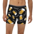 thumbnail image 2 of Men'S Boxer Briefs, Cute Cartoon Beer Mug Soft And Breathable Mens Underwear Boxer Briefs With Widen Waist, 2 of 2