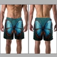 thumbnail image 3 of luoweisi Men's Beach Shorts Quick Dry Swim Trunks with Mesh Lining Butterfly L, 3 of 5