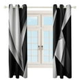 thumbnail image 3 of Blackout Curtains for Bedroom Geometric Lattice Full Room Darkening Grommet Curtains for Living Room,Thermal Insulated Ombre Drapes, 3 of 7