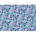 thumbnail image 2 of Zelouf Rosewater Floral On High Multi Chiffon [Digi]  , Sewing, DIY, Crafts Fabric by the Yard, 437 Ltblue/rose, 20 Yard, 2 of 2