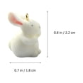 thumbnail image 4 of 8 piezas de dijes de joyería de conejo flocado, adorables dijes de conejito blanco, collar colgante, 4 of 5