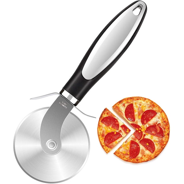 Pizza Cutter Wheel - Premium Kitchen Pizza Cutter - Super Sharp and Easy to Clean Pizza Slicer, Pizza Wheel, Cortador De Pizza, Black