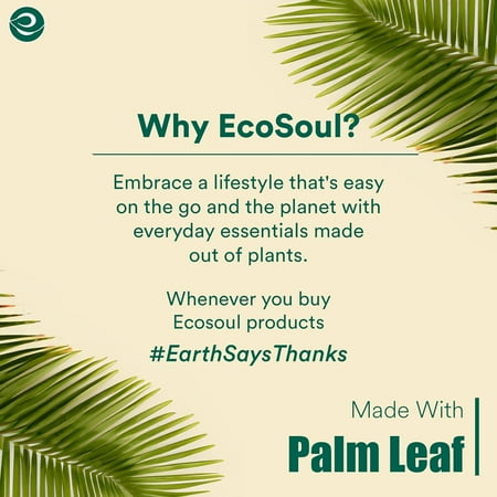 ECO SOUL 100% Compostable 5 Inch Palm Leaf Bowls, 200 Counts | Heavy Duty Bamboo Disposable Bowls | Eco-Friendly Biodegradable Bowls
