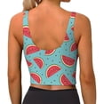 thumbnail image 4 of Uemuo Watermelon Pattern Women's Sports Bra - High Impact Support, Breathable, and Comfortable Athletic Bra for Running, Yoga, and Workouts, 4 of 9