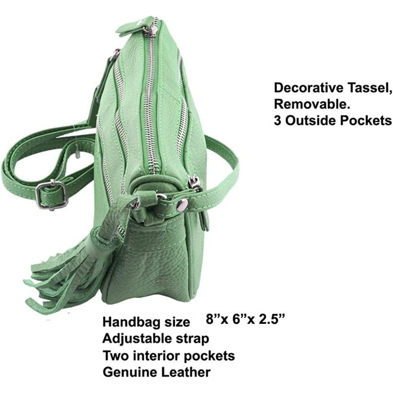 Cowhide Leather Womens Shoulder Purse Small Cross Body Organizer