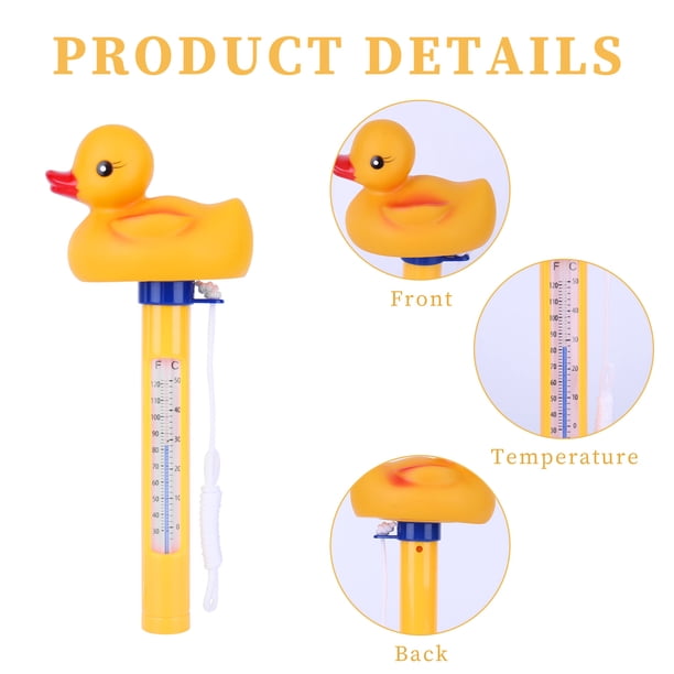 Termómetro De Flotador De Piscina Medidor de temperatura de piscina para bebés, juguete de baño portátil para niños de dibujos animados para jacuzzis, acuario Likrtyny Libre de BPA