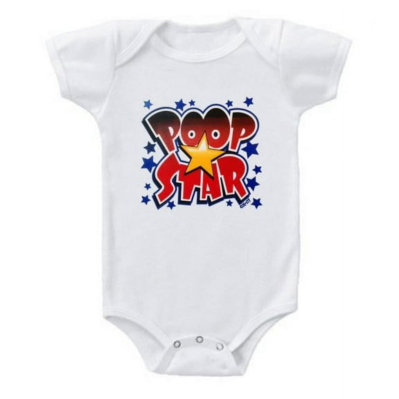 Poop Star Funny Baby Bodysuit