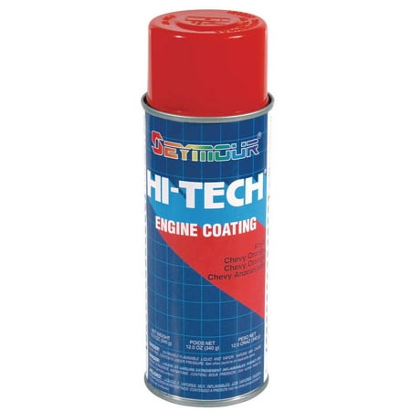 Chevy Orange Engine Paint - Seymour of Sycamore EN-48 16 oz Hi-Tech Engine Spray Paint, Chevy Orange - Pack of 6