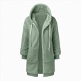 thumbnail image 4 of Towmus Long Teddy Fleece Coats for Women Clearance Full Zip Winter Warm Soft Fluffy Long Sleeve Hooded Jackets Casual Loose Overcoat Cardigan Outwear, 4 of 6
