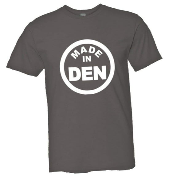 PleaseMeTees™ Mens from Born Made in Denver CO Logo Label Tag HQ Tee