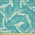 thumbnail image 2 of Ambesonne Ocean Themed Fabric by the Yard Microfiber, Stripes Art Geometric, 2 Yards, Turquoise White and Seafoam, 2 of 2