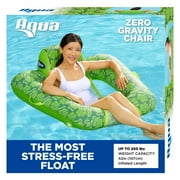 Aqua Leisure 0 Gravity Inflatable Swimming Pool Lounge Float, Green, 4 Pack