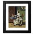 thumbnail image 2 of Jean-Etienne Liotard 12x14 Black Modern Framed Museum Art Print Titled - Dutch Girl at Breakfast (C. 1756), 2 of 5
