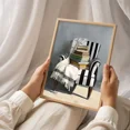 thumbnail image 5 of Cozy Reading Nook Wall Art, Stack Of Books On Chair Print, Neutral Aesthetic, Matte Canvas Stretched, Posters for Room Bedroom Living Room Bathroom Wall Decor, Posters & Art Prints, Gift., 5 of 7