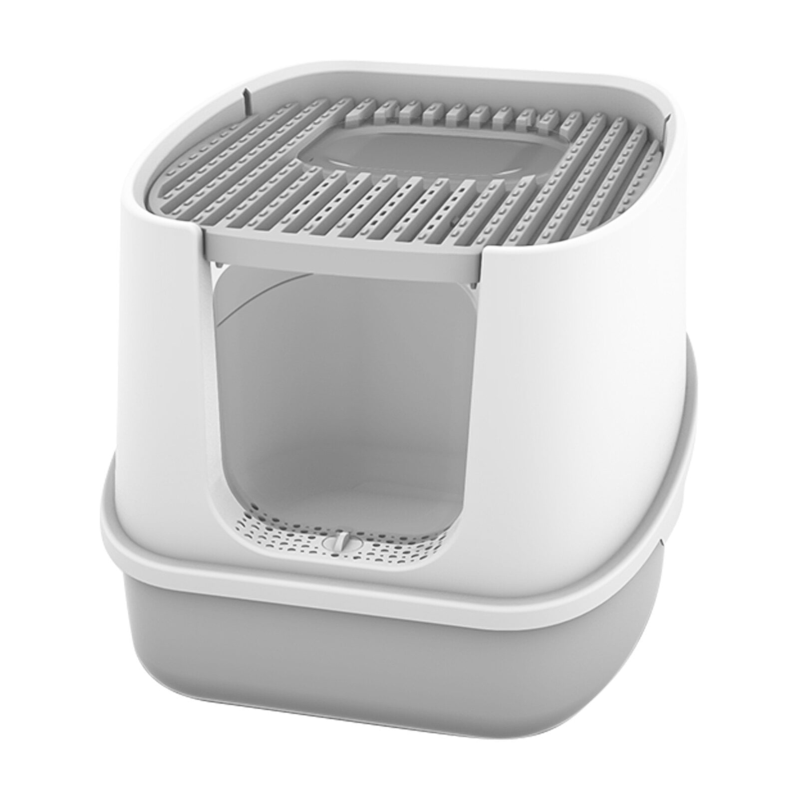 Arealer Large Fully Enclosed Cat Litter Box Front Entry Exit Cat Potty