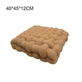 thumbnail image 4 of Wosthever Cojín de asiento con nudo de felpa suave, cojín para silla, almohada de estilo Ins, cómodo decorativo para el hogar, sofá, Decoración del hogar Caqui 40*45*12 CM, 4 of 6