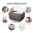 thumbnail image 6 of Storage Ottoman Footrest, 31.5 Inch Multifunctional Ottoman with Removable Bin - Living Room Bedroom Decor, Foldable Seat & Hidden Storage, 6 of 9