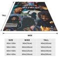 thumbnail image 5 of Js Music Coles Flannel Blanket Air Conditioning Blanket Nap Blanket Sofa Throw Blanket Throw Blankets 60"X50", 5 of 6