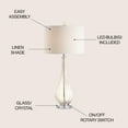 thumbnail image 3 of JONATHAN Y Dew Drop 32.75" Glass/Crystal LED Table Lamp, Champagne, JYL2070A, 3 of 8