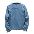 thumbnail image 5 of Men's Retro Fashion Outdoor Fleece Lined Denim Jacket for Winter Casual Wear Christmas Holiday,Light Blue,3XL, 5 of 8